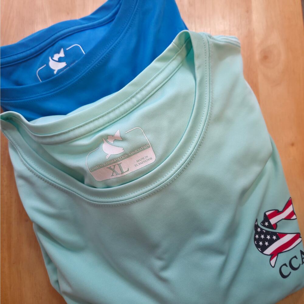 CCA Coastal Conservation Association Performance Fishing Shirt Lot 2 XL LS UV